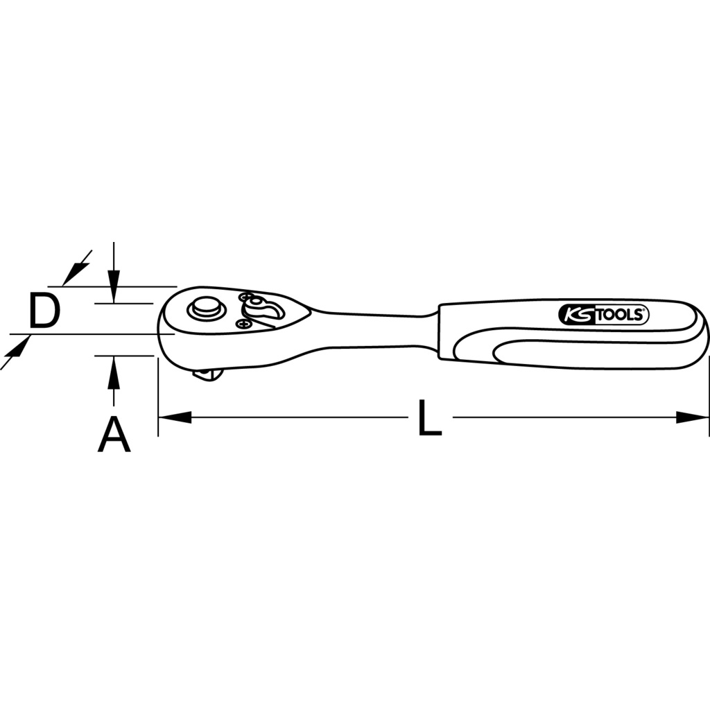 Tay vặn nhanh  KS Tools 914.1490 1/4 inch đảo chiều