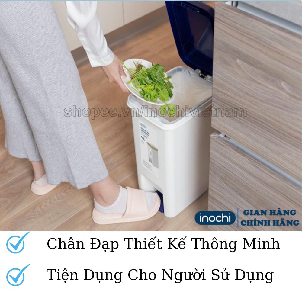 Thùng Rác , Đạp Chân Nắp Đậy Chữ Nhật INOCHI Làm Sọt Rác Văn Phòng Đựng Rác Gia Đình