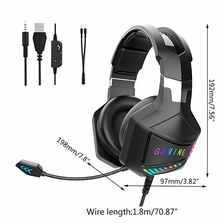 Tai Nghe Headphone Gaming K902 Có Dây, Led RGB, Âm Thanh Giả Lập 7.1 - Home and Garden