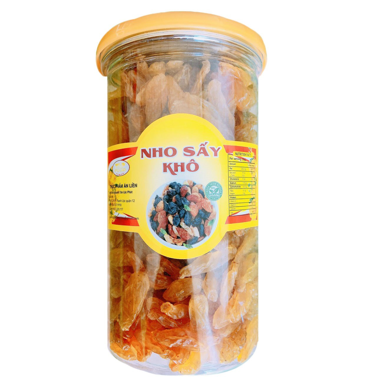 MÍT SẤY GIÒN NGUYÊN CÁNH VỊ NGỌT TỰ NHIÊN TÂN LỘC PHÁT - BỊCH 200G