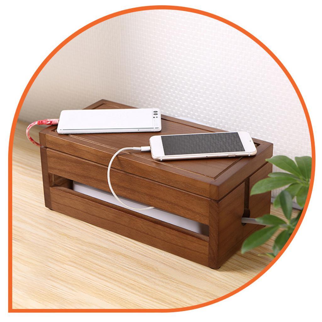 Cable Management Box Cord Organizer Hide Wire Management Cover Hider coffee