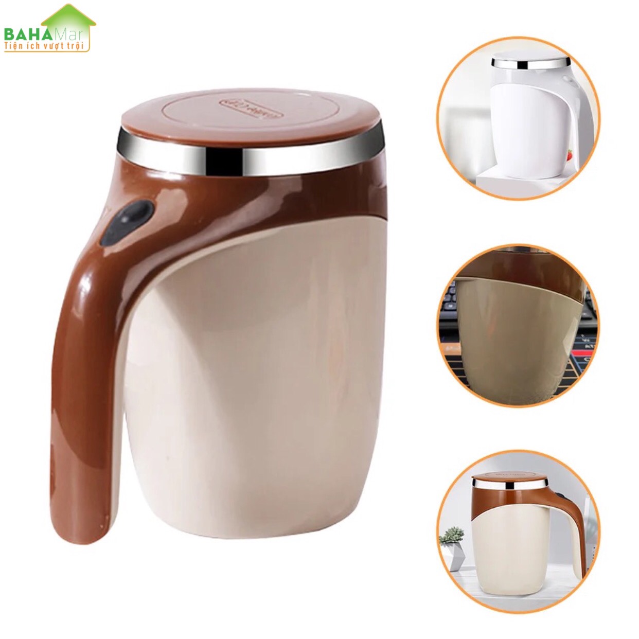 CỐC TỰ KHUẤY XOAY TỪ TÍNH BẰNG THÉP KHÔNG GỈ CHỊU NHIỆT TỐT "BAHAMAR" Sử dụng công nghệ đen thông minh Pha trộn đồ uống nhanh chóng mà không cần lắc hoặc khuấy