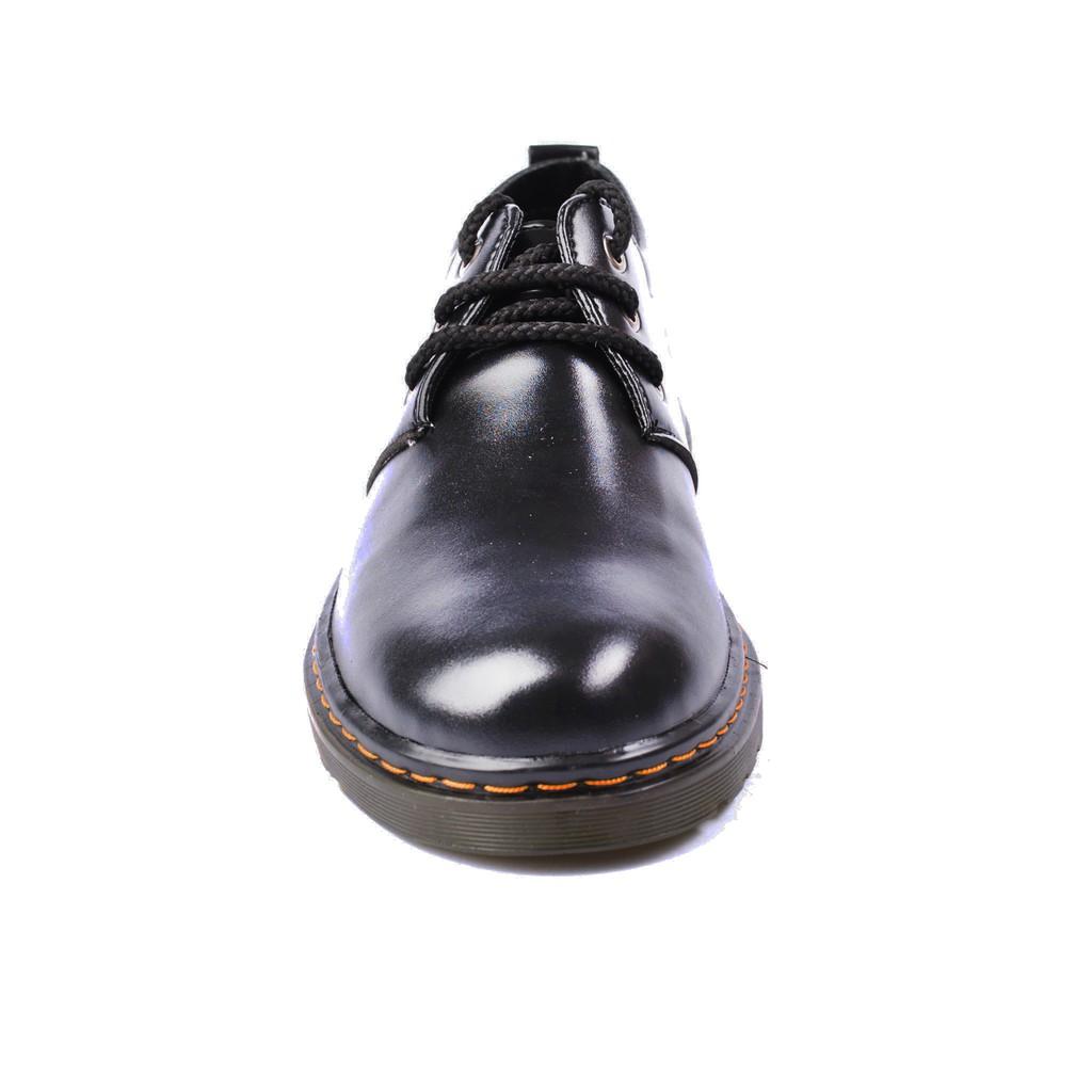 Giày Boot Nam Ngắn Cổ Da Trơn Đen Đế Có Khâu Chắc Chắn - M353-DEN