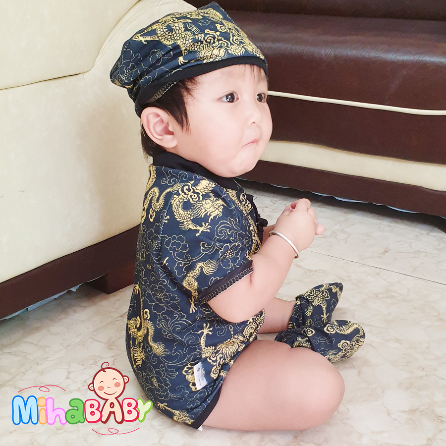 Bộ Bodysuit Tết cho bé hình Rồng Kèm Nón Và Vớ - Mihababy - TET_RONG