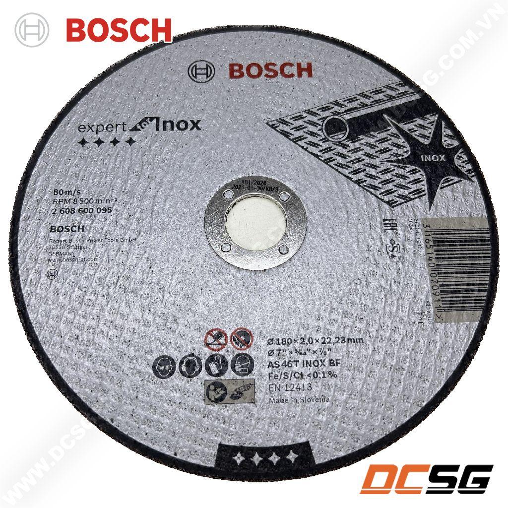 Đá cắt inox 180x2x22.2mm Bosch expert for inox 2608600095 | DCSG