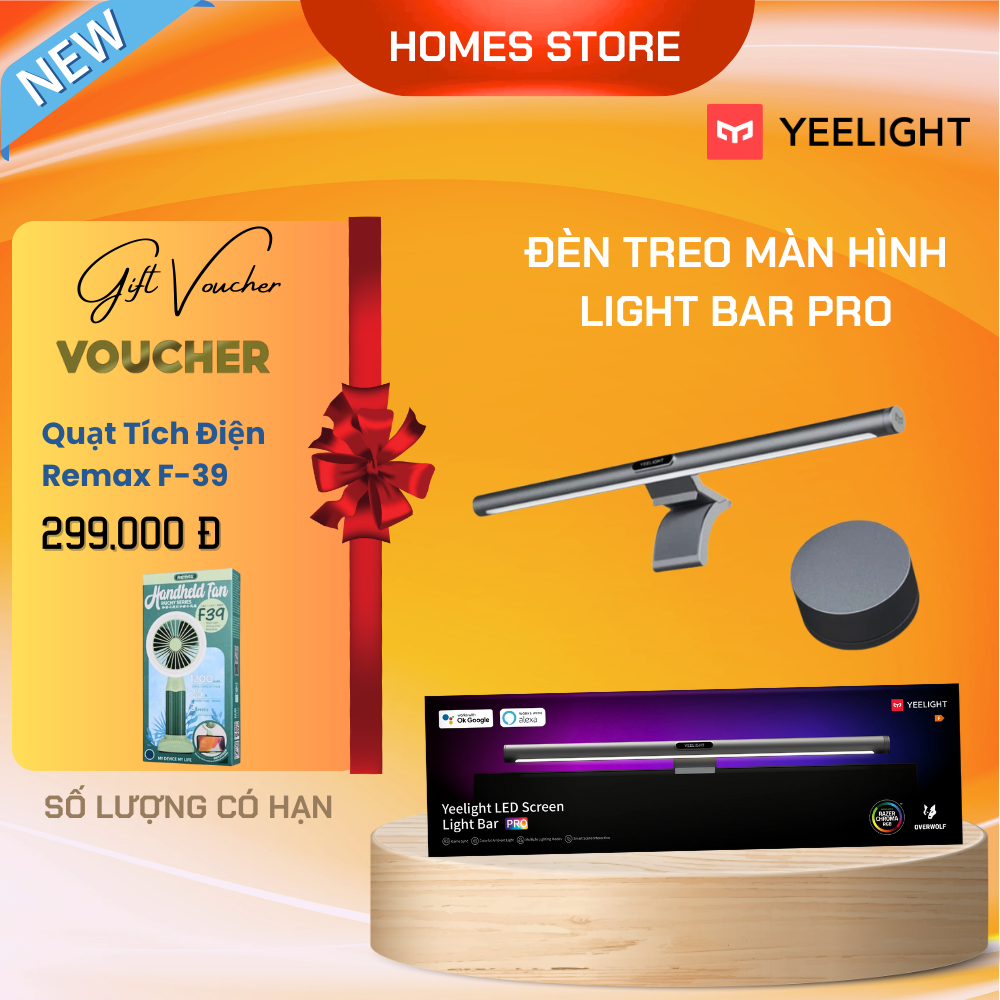 Đèn Treo Màn Hình XIAOMI Yeelight Light Bar Pro Flashship Edition 2023 Điều Chỉnh Ánh Sáng Bảo Vệ Mắt Đa Chế Độ Ánh Sáng - Hàng Chính Hãng