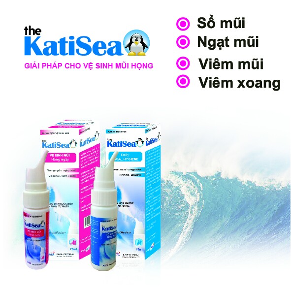 Xịt mũi nước biển KatiSea 70ml - Phòng ngừa các bệnh về Mũi- Hàng chính hãng
