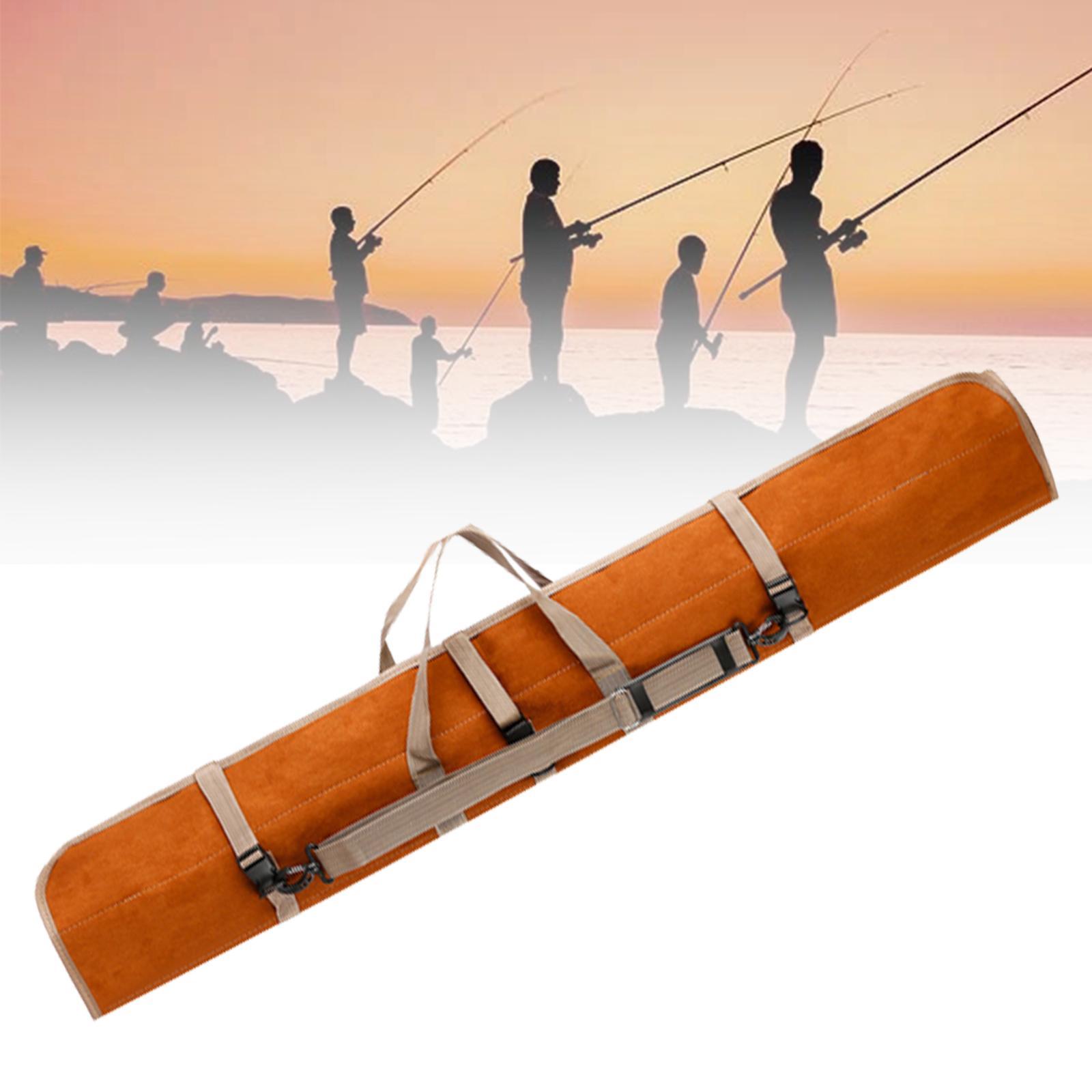 Fishing Rods Bag Travel Carry Case Nylon Waterproof Carrier Bag Outdoor Protection Bag Adjustable Strap Portable Fishing Tackle Storage Case