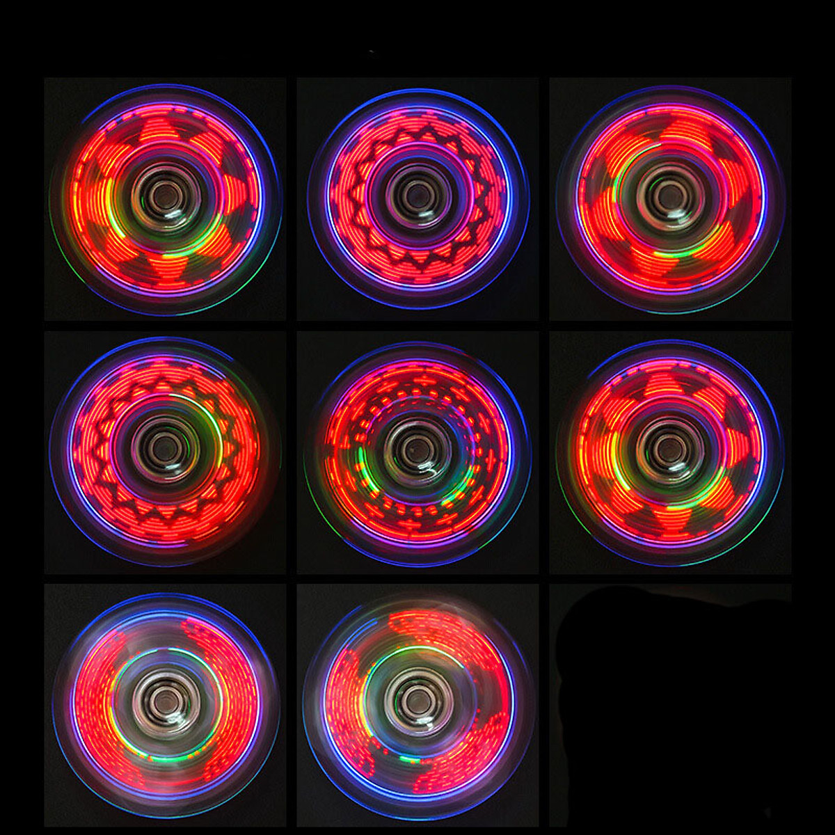 Con Quay Có Đèn Led Spinner Trong Suốt