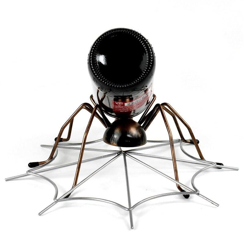 Spider Wine Bottle Rack Iron Art Beer Metal Stand Craft Supplies Desktop Cabinet Ornament Home Decoraton Bottle Holder