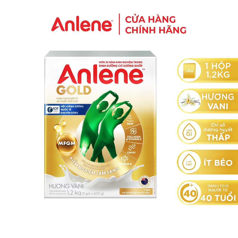 Bao bì mới - Sữa Bột Anlene Gold Hương Vanilla (Hộp giấy 1200g)