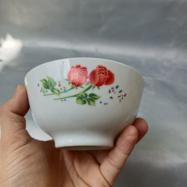 Combo 6 Chén Cơm Hoa Hồng Đỏ Cao Cấp