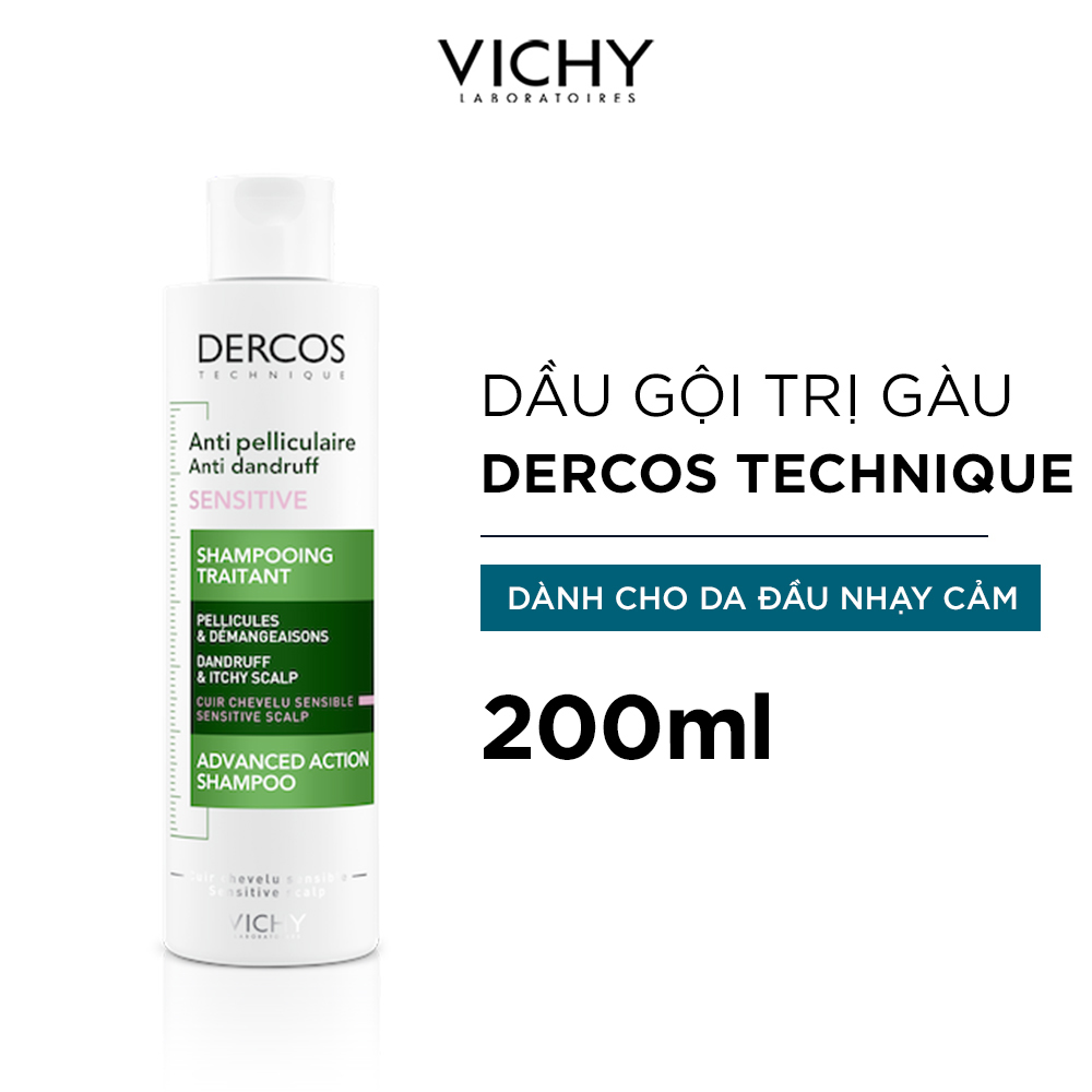 Dầu Gội Vichy Sạch Gàu Dành Cho Da Đầu Nhạy Cảm Dercos Anti-Dandruff 200ml