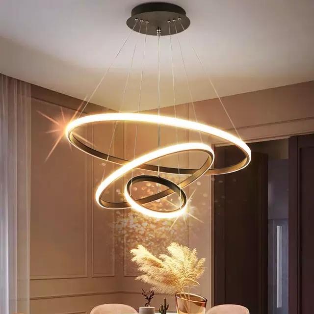 Thiết kế mới - Đèn thả vòng LED ánh sáng hiện đại - 5 mẫu tùy chọn nhiều kích thước