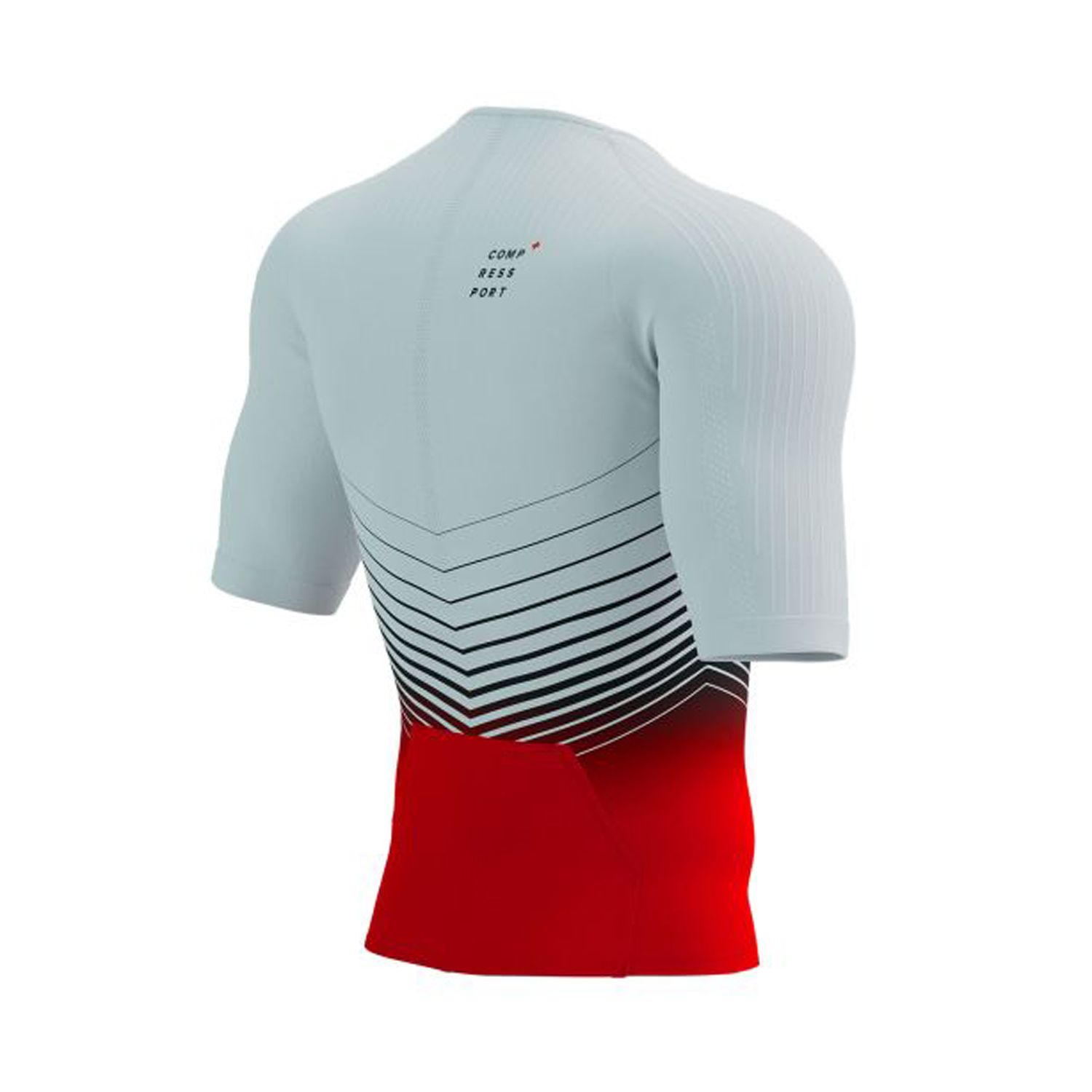 Áo Chạy Bộ Nam Compresport Tri Postural Aero SS Top - White/Red