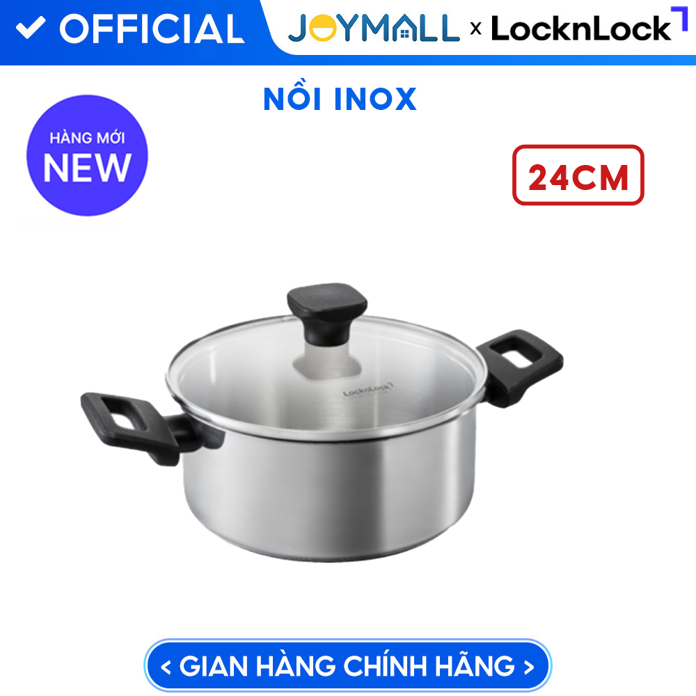 Nồi Inox 304 LocknLock Daily STS PPW, Hàng Chính Hãng, Dùng Cho Mọi Loại Bếp - JoyMall