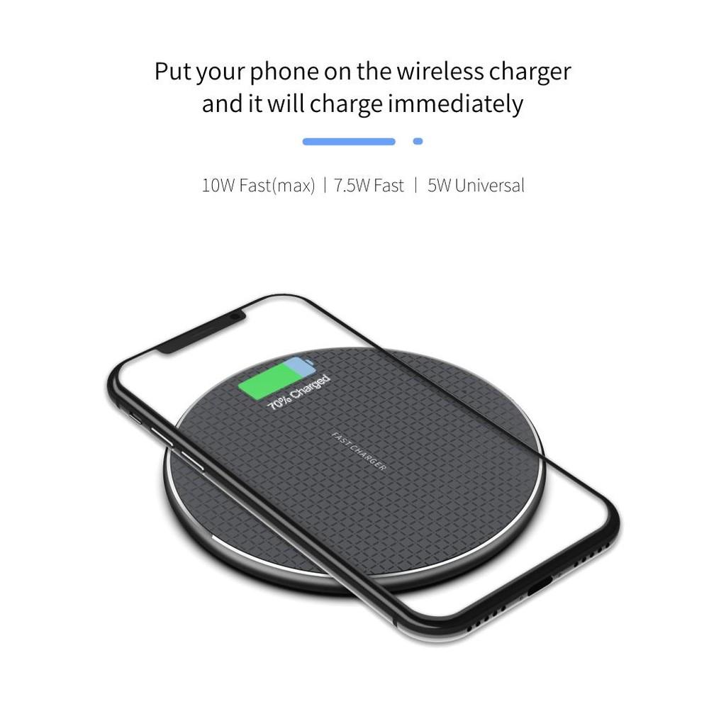 Đĩa sạc nhanh Wireless Charger 10W FC CE