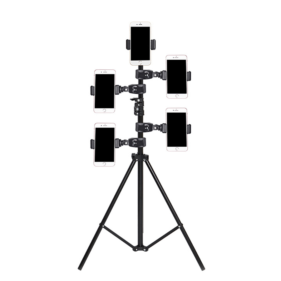 Giá đỡ kẹp điện thoại gắn vào tripod hỗ trợ livestream, quay phim nhiều máy cùng lúc, gắn xe đạp