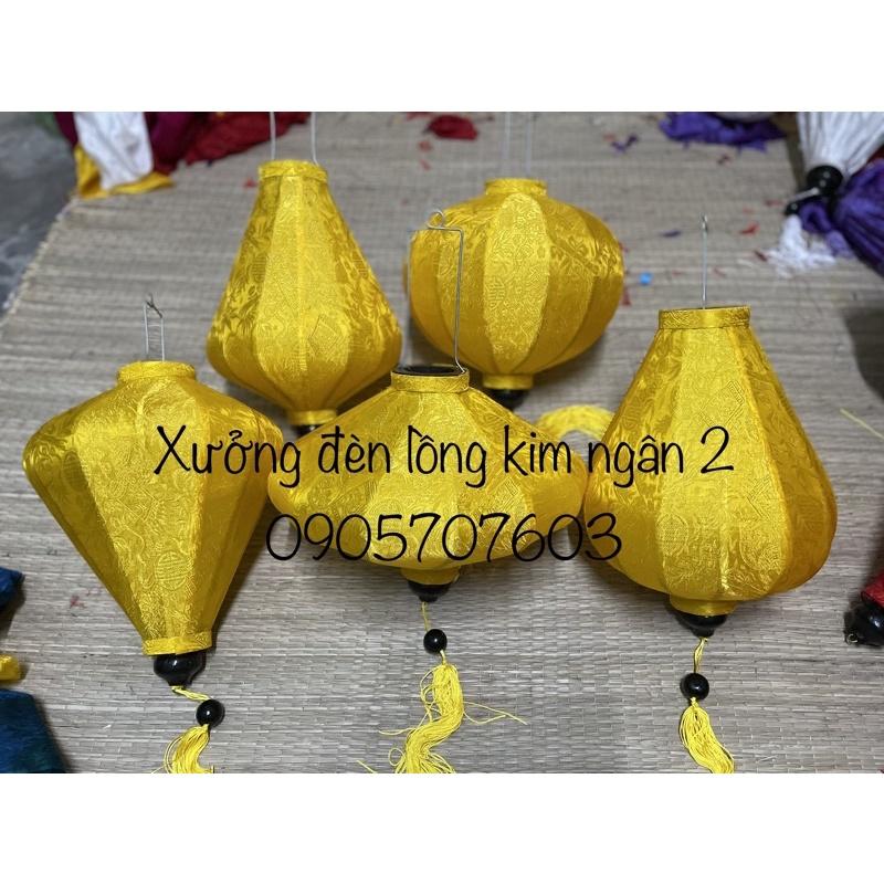 Đèn lồng hội an vải có vân chuyên trang trí nhà cửa và treo tết vietnames lanterns (20,30,45cm)