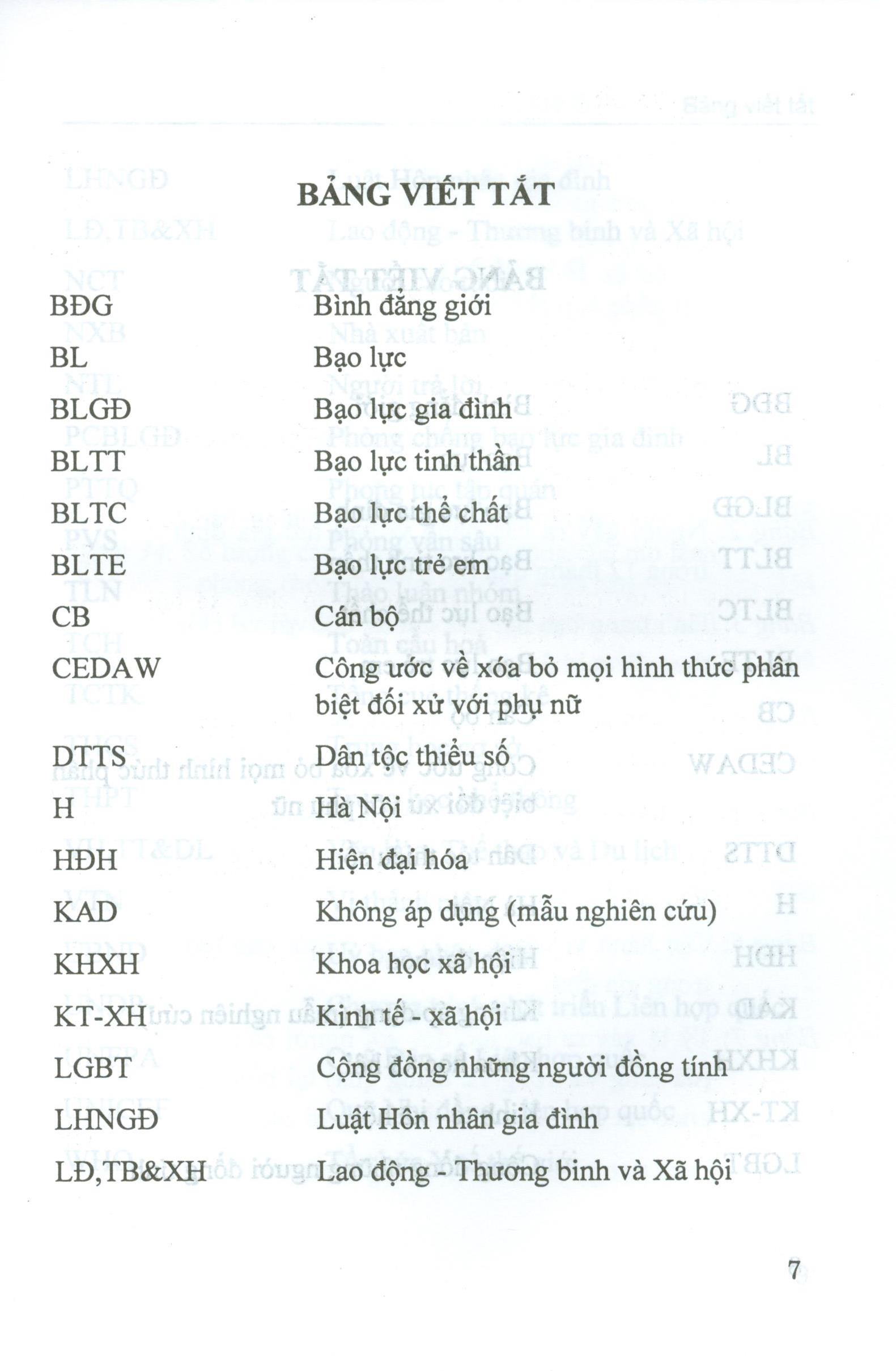 Bạo Lực Gia Đình Ở Việt Nam - Thực Trạng Và Các Yếu Tố Tác Động (Sách chuyên khảo)