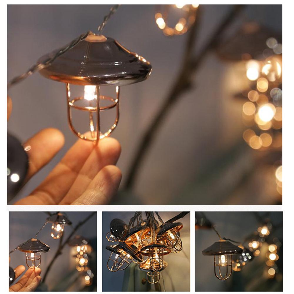 Đèn dây LED 10 bóng dài 6,6ft hoạt động bằng pin cho trang trí ngoài trời trong nhà