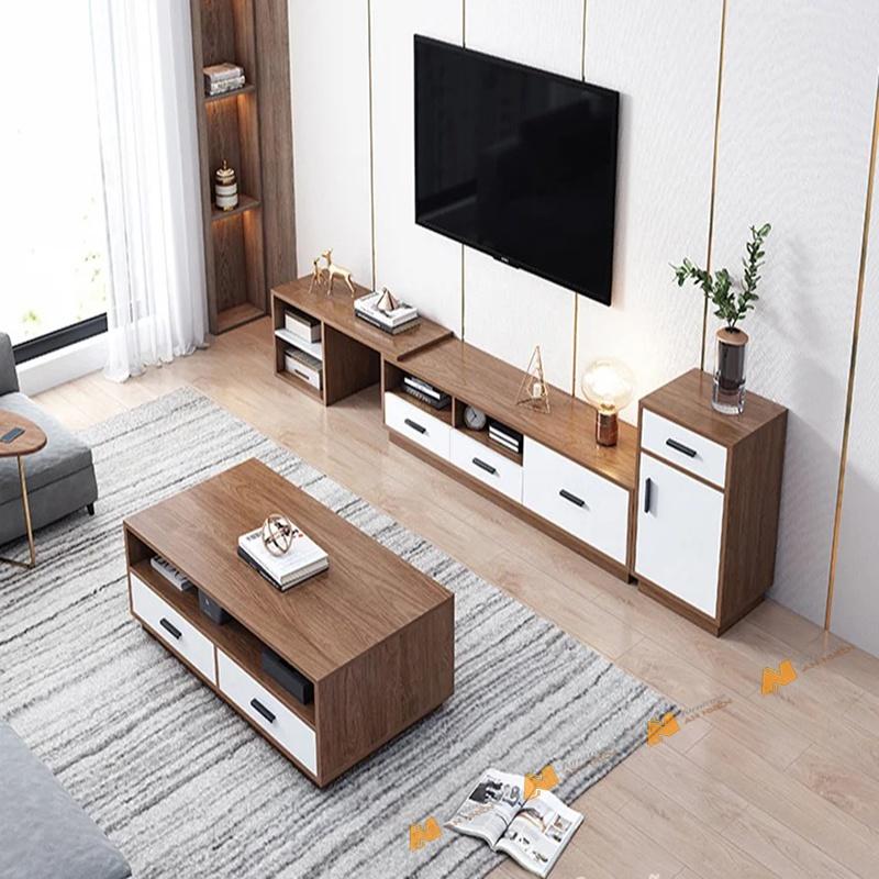 Made in VN Kệ tivi gia đình thiết kế thông minh bằng gỗ mdf 17mm công ty Mộc Phát độ bền trên 30 năm AN053