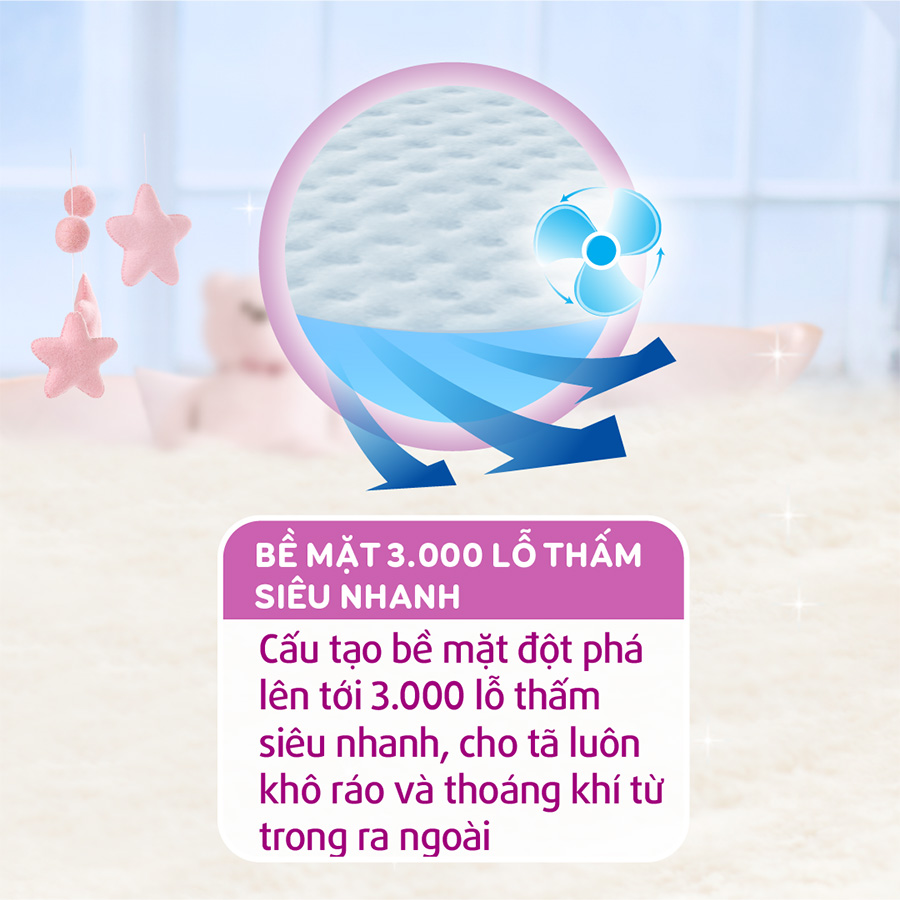 Tã quần Bobby Mega Jumbo L104 - Lõi nén thần kì 3mm - Siêu mỏng khô thoáng bất ngờ