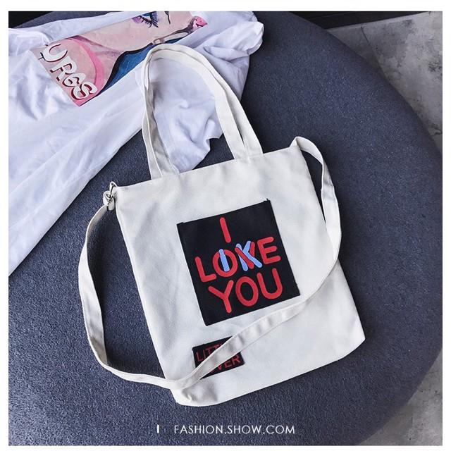 Túi Thời Trang Tote 5 Màu - I LOVE YOU