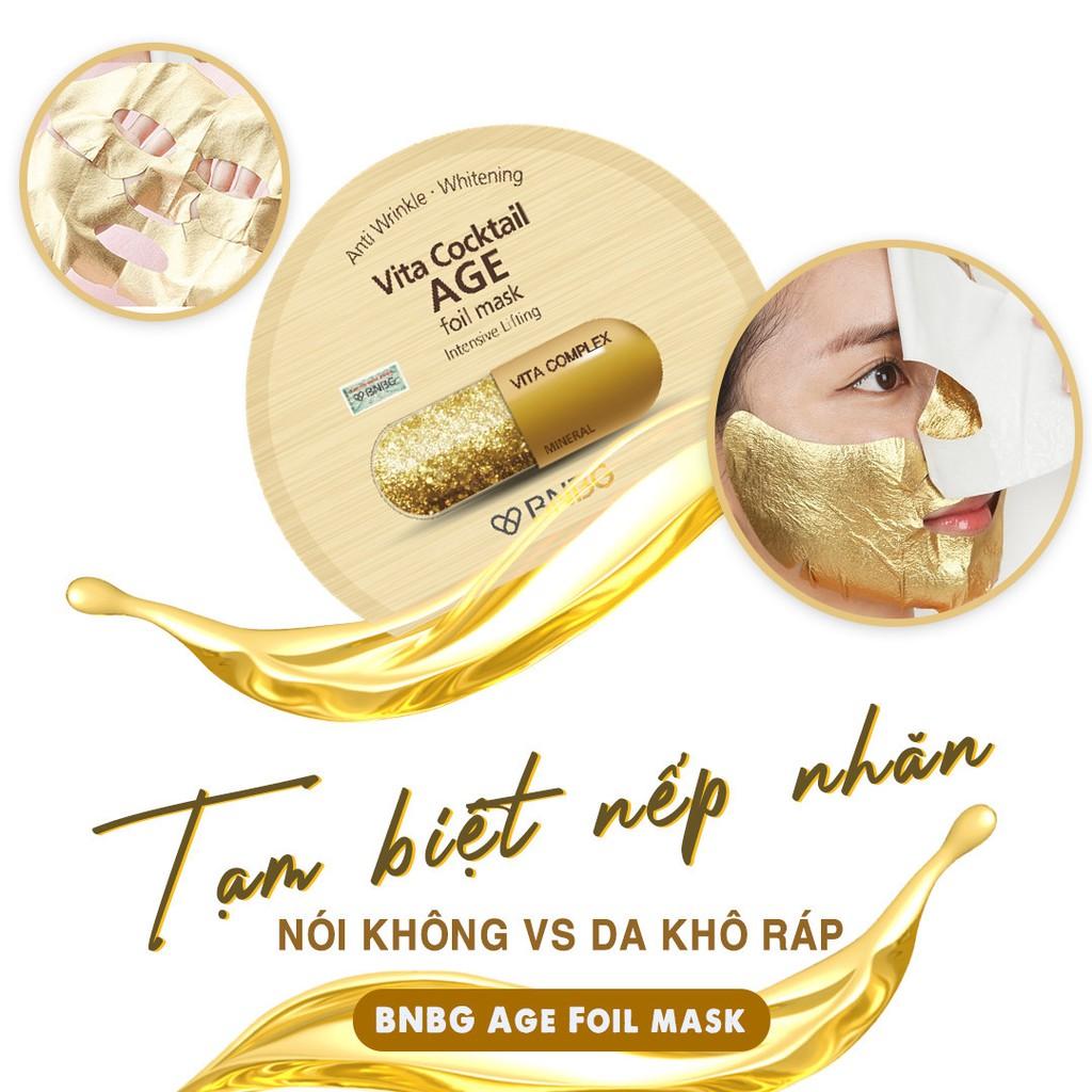 Combo 5 Mặt nạ dưỡng da giúp nâng cơ, chống lão hóa BNBG Vita Cocktail Age Foil Mask - Intensive Lifting 30ml x 5