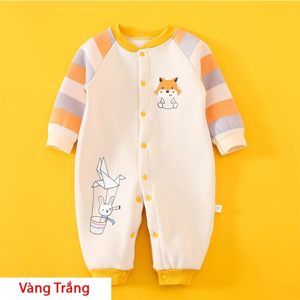 Body dài tay lót lông ấm cho bé trai, bé gái, bodysuit hàng xuất cao cấp