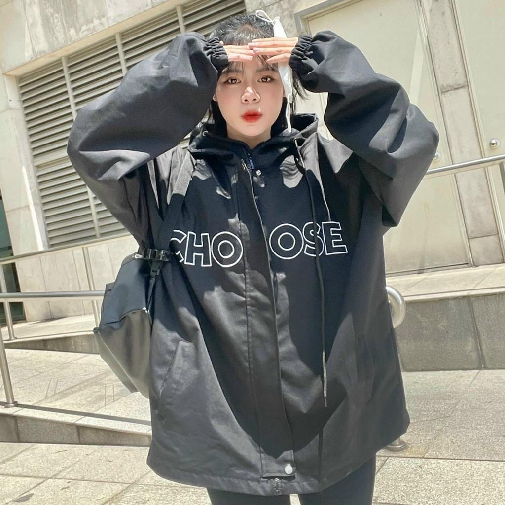 Áo khoác bomber kaki nam nữ form rộng CHOOSE phong cách ulzzang Jacket Unisex SENAVA