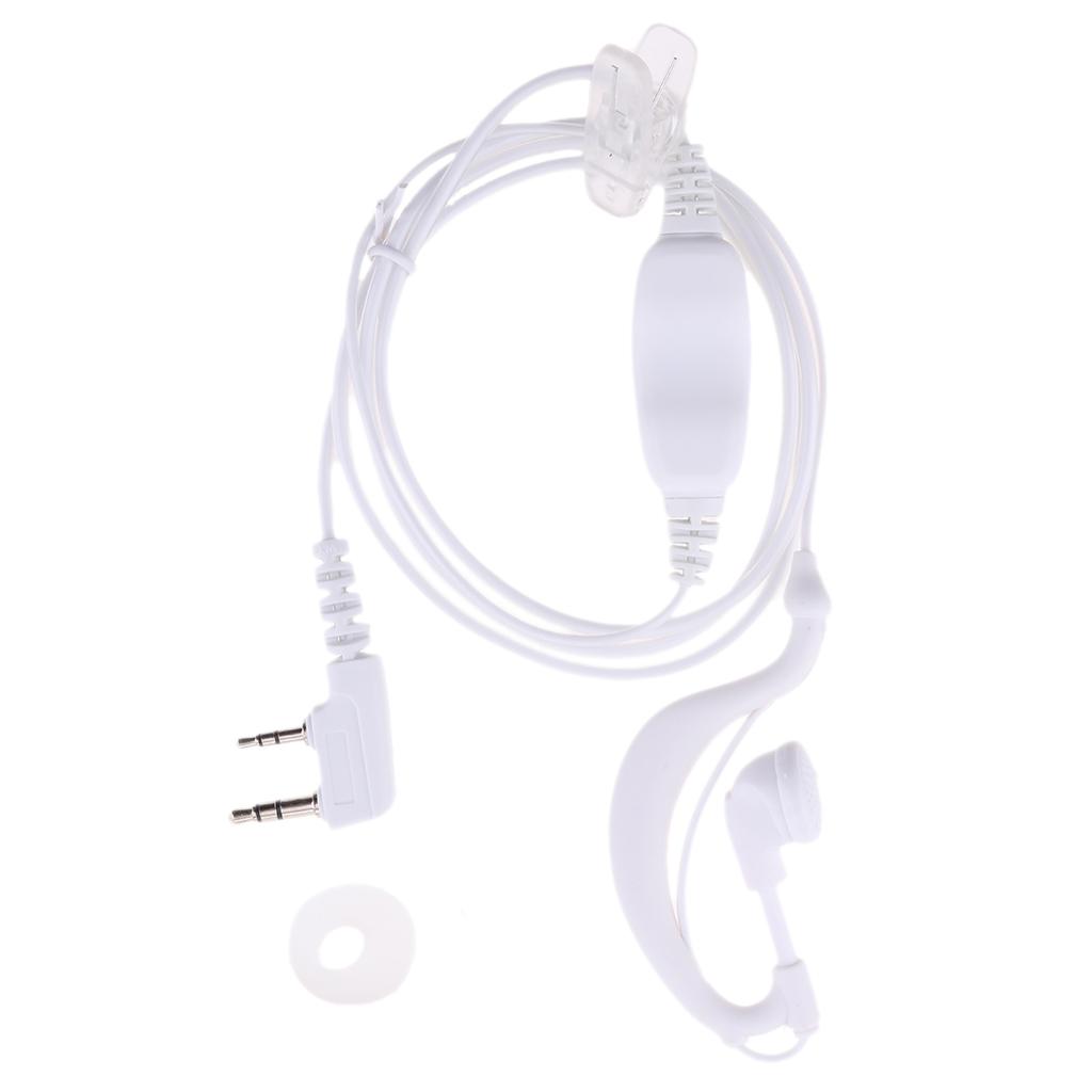 2 Pin G-Shape Headset PTT Mic Headphone for Walkie Talkie 2 Way