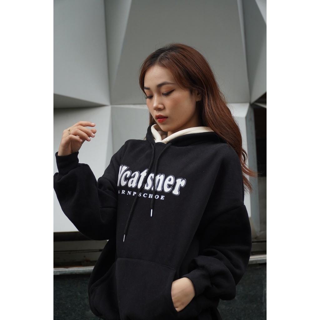 Áo Hoodie Nỉ Nam Nữ SCATSNER Mũ 2 Lớp Dáng Thụng Dây Rút