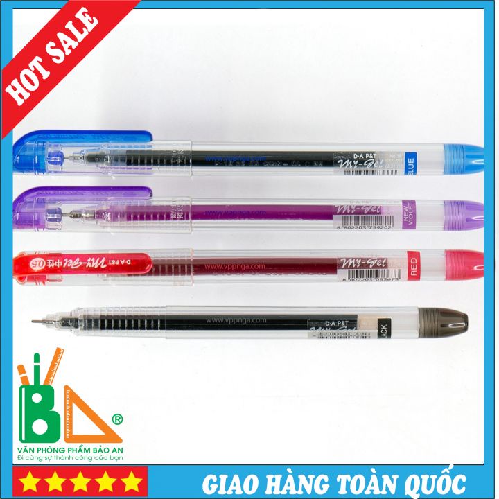 Bút Viết Nước My Gel 0.5mm Thiết Kế Với Kiểu Dáng Đẹp Và Gọn Nhẹ Bút Với Nét Viết Nhỏ Giúp Nét Viết Êm, Mực Xuống Đều Không Bị Tắc Mực.