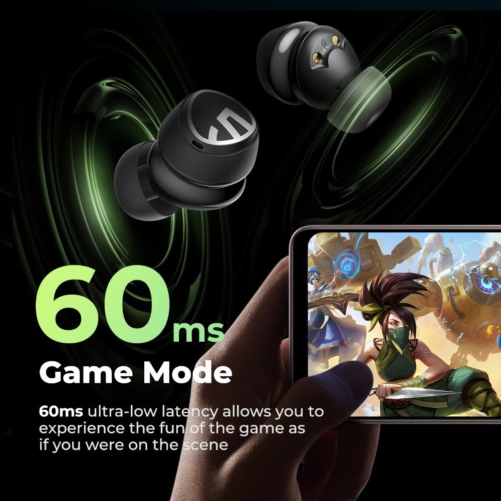 Tai Nghe Bluetooth 5.2 Soundpeats Mini Pro ️ Chống ồn chủ động (ANC) + Xuyên Âm ️ Game Mode ️ Chip QCC3040 ️ - Hàng nhập khẩu