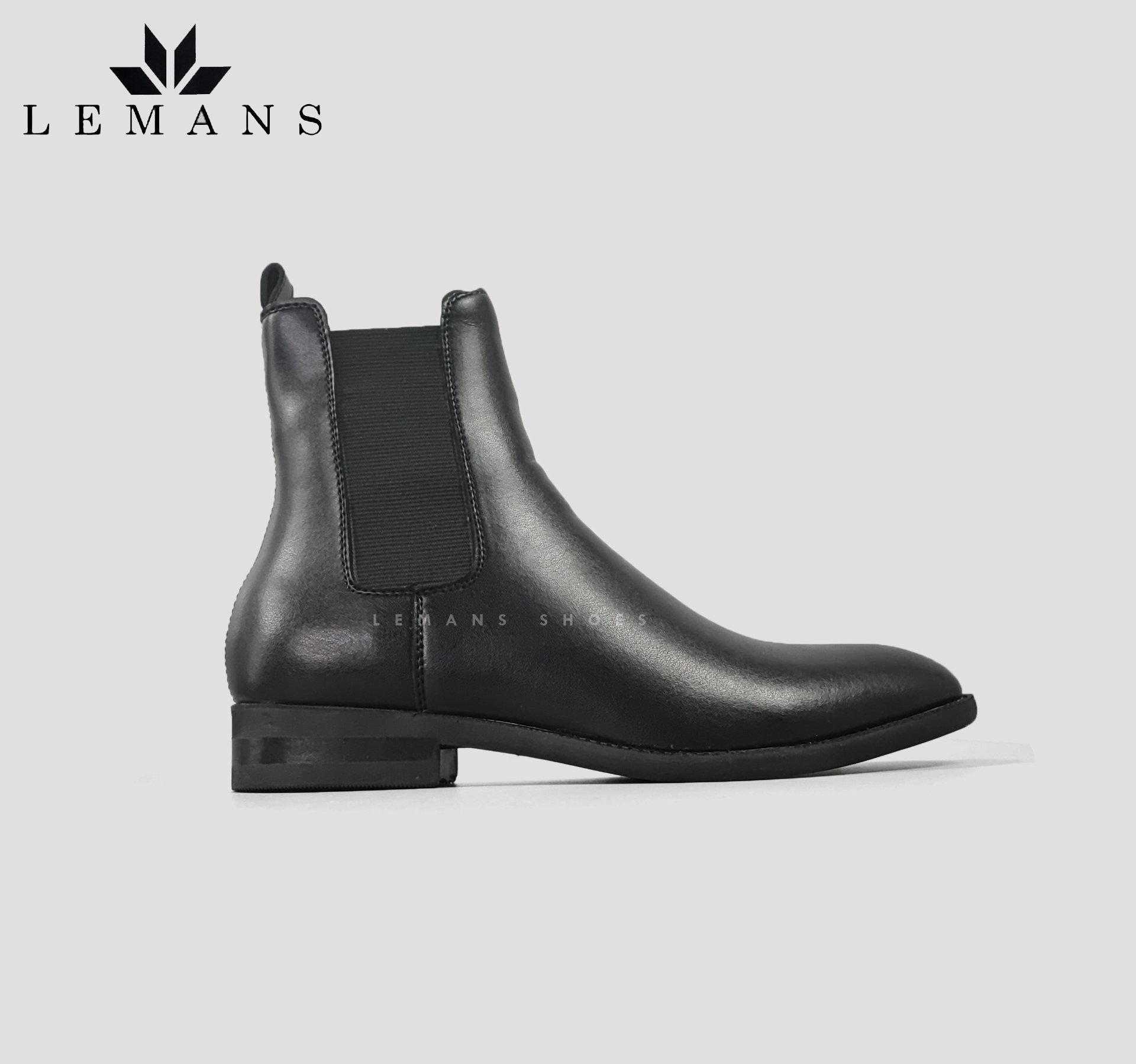 [Chelsea boots Classic] CB02 LEMANS bản mũi nhọn, Đế vân gỗ, da bò cao cấp  bảo hành 12-24 tháng