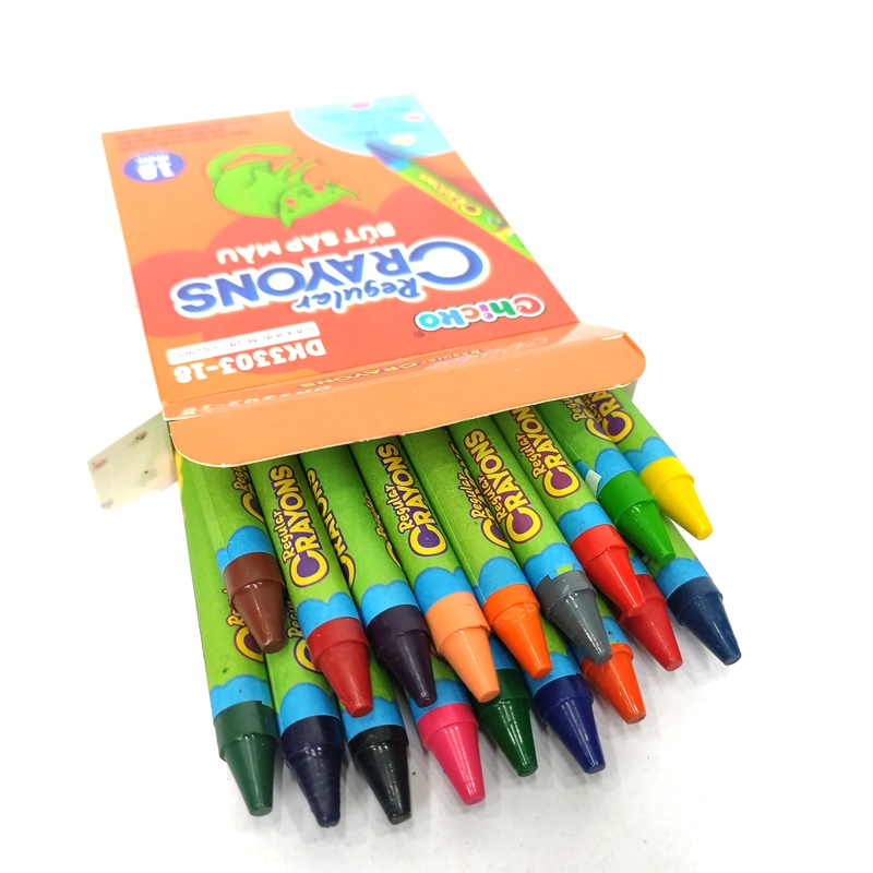 Bút Sáp Màu Chicko Regular Crayons - 18 Màu - DK3303-18