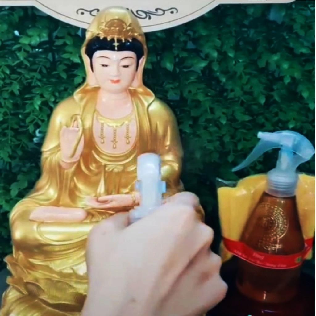 Nước tắm Phật,lau Tượng,tẩy uế NGŨ VỊ bàn thờ dạng XỊT(tặng Kèm KHĂN)cao cấp-SIÊU Tiện lợi,Tiết kiệm