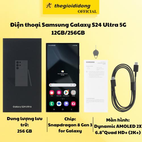 Điện thoại Samsung Galaxy S24 Ultra 5G 12GB/256GB - Hàng Chính Hãng