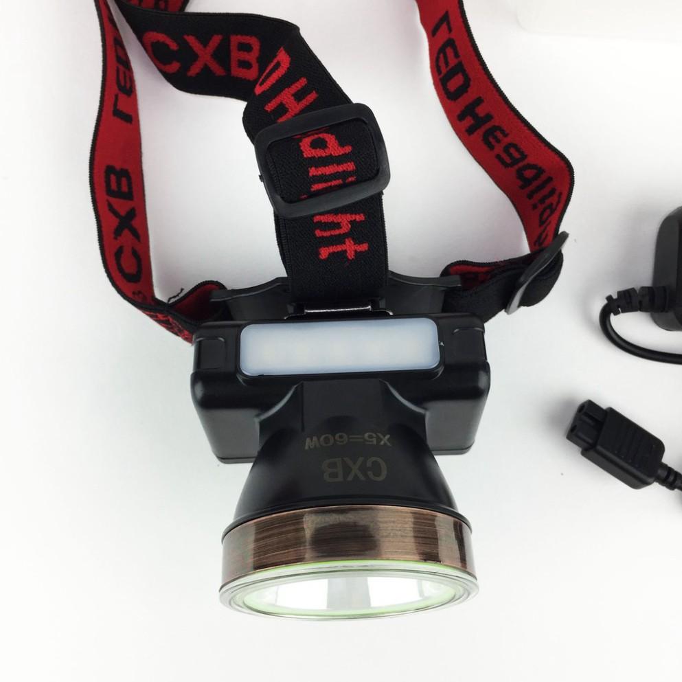 (HÀNG THÁI) Đèn Pin Đội Đầu bóng led siêu sáng chống nước Ánh sáng vàng hoặc Ánh sáng trắng có màn hình LCD CXB5