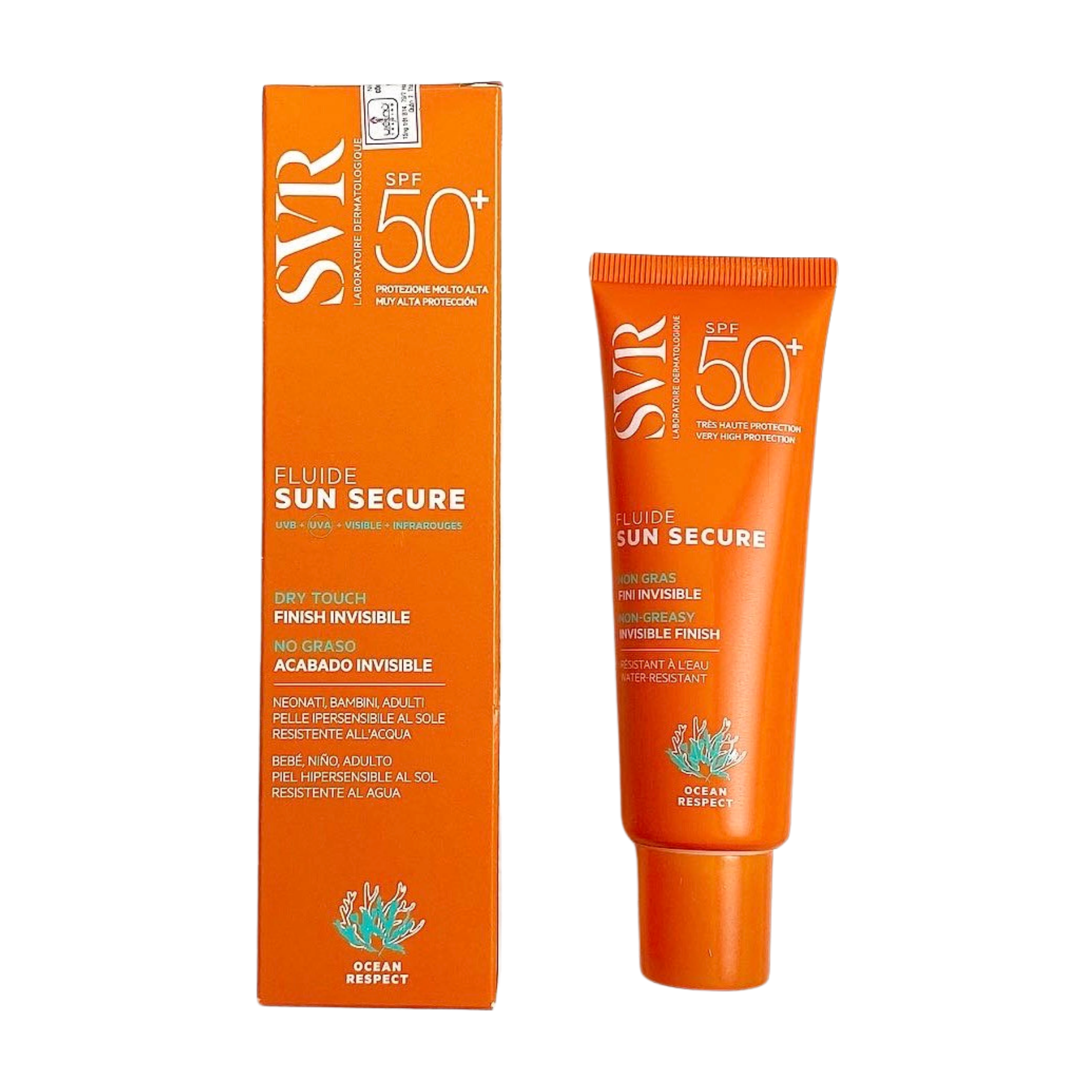 Kem Chống Nắng SVR Sun Secure Fluide SPF50+ 50ml - Dạng Lỏng, Trong Suốt, Không Gây Nhờn Da