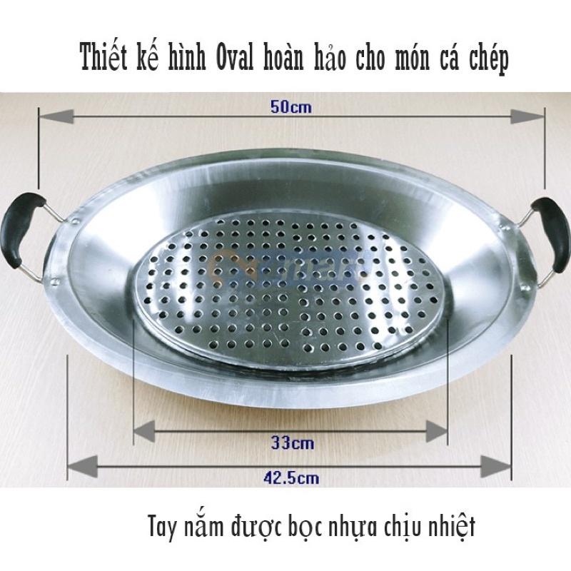 Khay cá chép om dưa bằng inox không rỉ