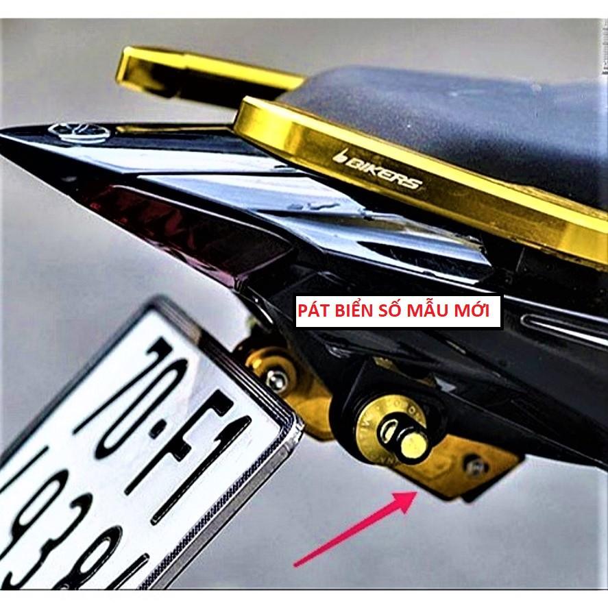 Pát biển số gập Ex 150 kiểu cánh dơi hàng hợp kim chống han rỉ siêu chắc chắn loại tốt