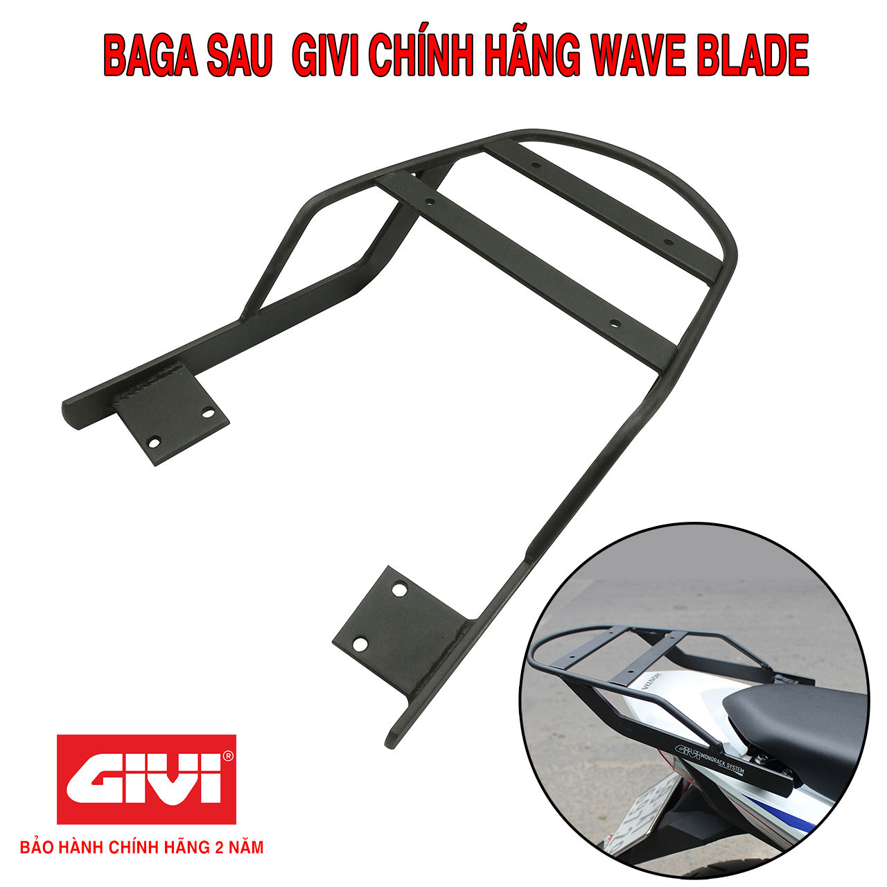 Baga Sau Givi Cho Xe Wave Blade Chắc Chắn Dùng Chở Đồ Và Gắn Thùng Sau Hàng Chính Hãng