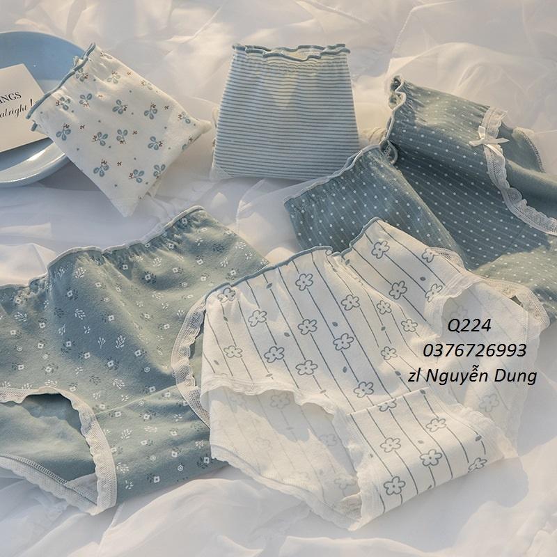Quần Lót Nữ Cotton Hoa Nhí Kháng Khuẩn Ngang Eo Thời Trang . Hàng Loại Đẹp.