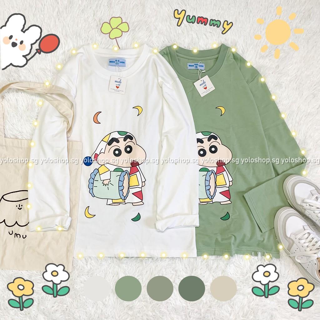 Áo Thun Tay Dài Unisex CUSHIN ĐỒ NGỦ Form Rộng Thu Đông