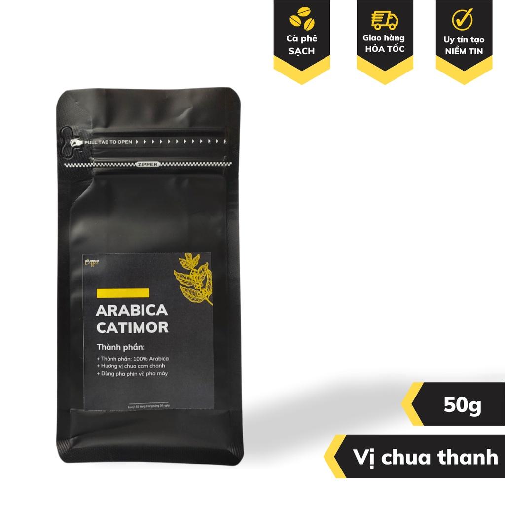 Cà phê nguyên chất ARABICA CATIMOR 50g cafe rang xay hương vị chua thanh đắng nhẹ tinh tế cafe việt - Big Dream Coffee