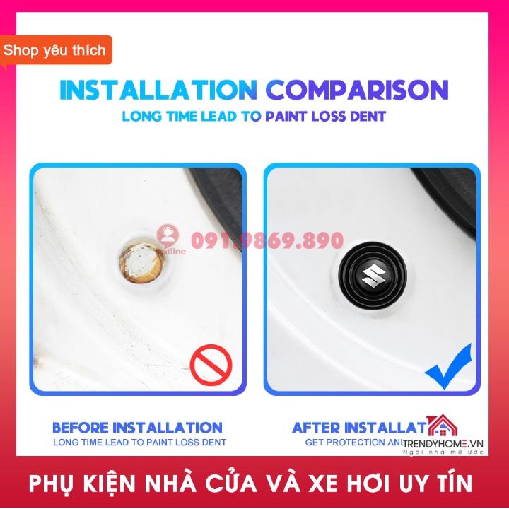 Bộ 4 Miếng Đệm Cao Su Dày Chống Sốc Cho cánh cửa Xe Hơi Suzuki Porsche Toyota Mazda Suzuki Vinfast
