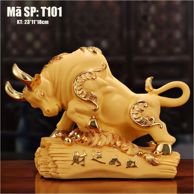 Bò Tài Chính, Bò vàng linh vật mang lại may mắn vài tài lộc, đặc biệt trong kinh doanh và đầu tư tài chính, Mã T101