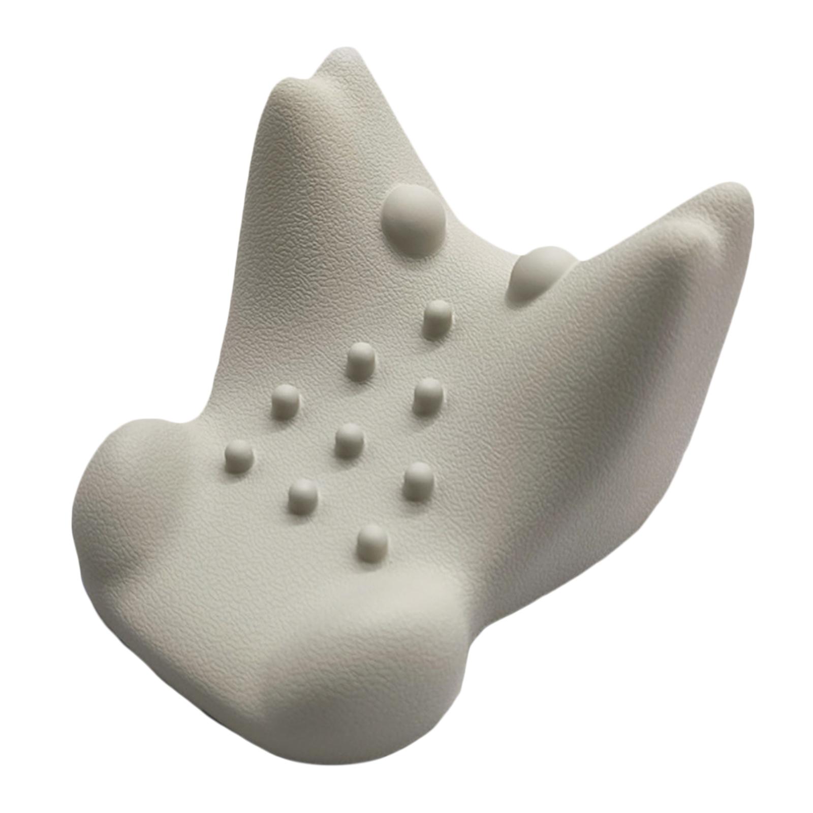Portable Neck Shoulder Relaxer Chiropractic Pillow w/Massage Point Cervical Neck Massage Pillow for Muscle Relax Pain Relief Simple Effective